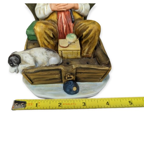 Vintage Gorham Ceramic Norman Rockwell Fishing Figure - Picture 9 of 14